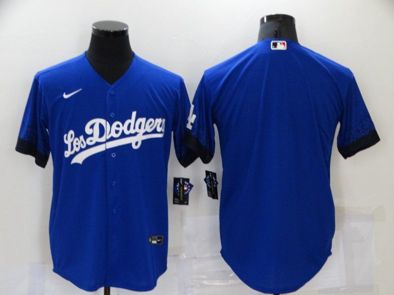 Men Los Angeles Dodgers Blank Blue City Edition Game Nike 2021 MLB Jersey->los angeles dodgers->MLB Jersey